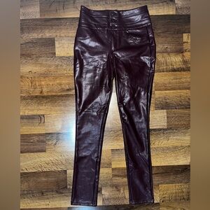 Pleather skinny pants